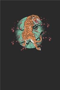 Tiger With Cherry Blossom