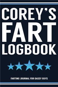 Corey's Fart Logbook Farting Journal For Gassy Guys