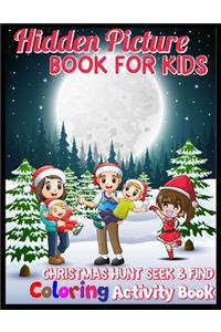 Hidden Picture BOOK FOR KIDS CHRISTMAS HUNT AND SEEK Coloring Activity Book
