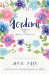 Academic Planner for Teachers and Students 2018 - 2019