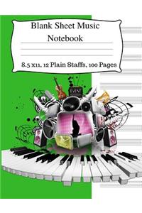 Blank Sheet Music Notebook