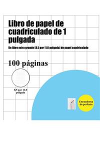 Libro de papel de cuadriculado de 1 pulgada