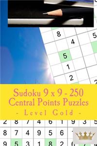 Sudoku 9 x 9 - 250 Central Points Puzzles - Level Gold