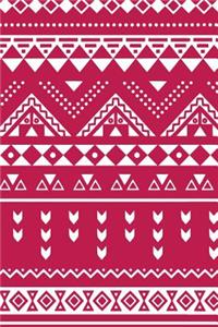 Aztec Design Notebook: Raspberry: Notebook 6 X 9: Notebook 250 Pages