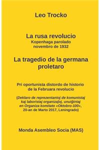 La Rusa Revolucio. La Kopenhaga Parolado, Novembro 1932. .