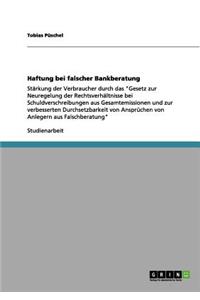 Haftung bei falscher Bankberatung