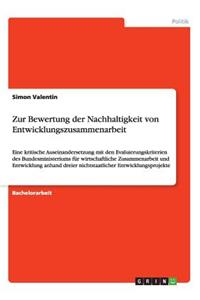 Zur Bewertung der Nachhaltigkeit von Entwicklungszusammenarbeit