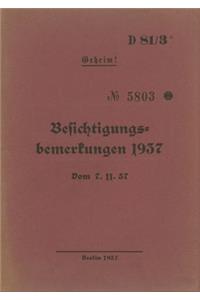 D 81/3+ Besichtigungsbemerkungen 1937 - Geheim