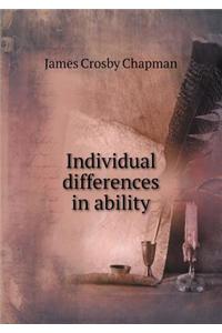 Individual Differences in Ability