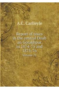 Report of Tours in the Central Doab an Gorakhpur in 1874-75 and 1875-76 Volume 12