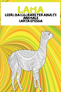 Libro da colorare per adulti - Carta spessa - Animale - Lama