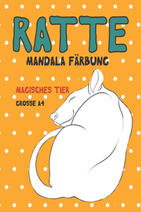 Mandala Färbung - Grosse A4 - Magisches Tier - Ratte