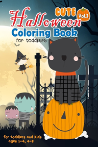 cute halloween coloring book for toddlers