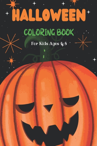 Halloween Coloring Book For Kids Ages 4-8