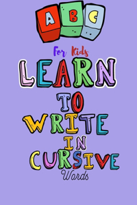 Learn to write in cursive words