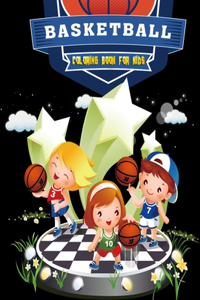 Basketball coloring book for kids