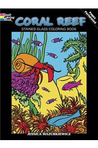 Coral Reef Stained Glass Coloring Book