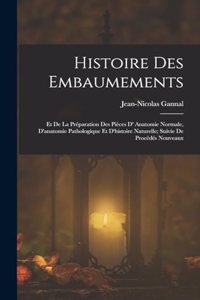 Histoire Des Embaumements