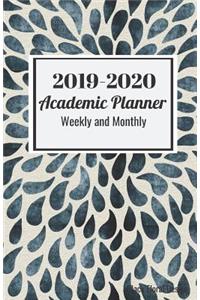 2019-2020 Academic Planner Weekly and Monthly Black Floral Design