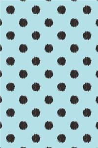 Black Doodled Polka Dots Notebook