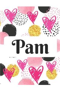 Pam: Personalized Name Journal with Blank Lined Paper