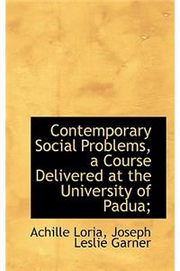 Contemporary Social Problems, a Course Delivered at the University of Padua;