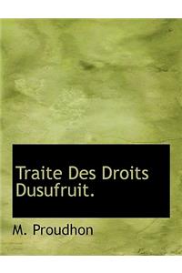 Traite Des Droits Dusufruit.