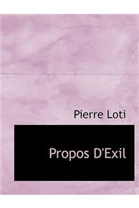 Propos D'Exil