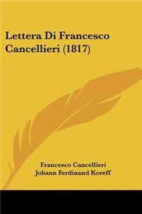 Lettera Di Francesco Cancellieri (1817)