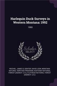 Harlequin Duck Surveys in Western Montana