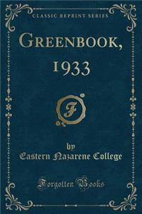 Greenbook, 1933 (Classic Reprint)