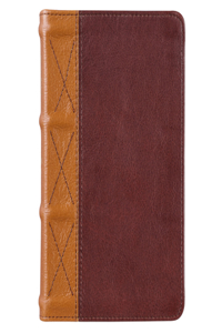 KJV Large Print Compact Bible Two-Tone Toffee/Brandy Full Grain Leather