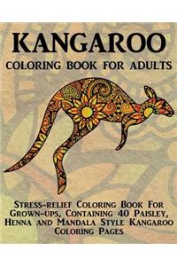 Kangaroo Coloring Book For Adults