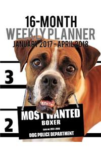 2017-2018 Weekly Planner - Most Wanted Boxer