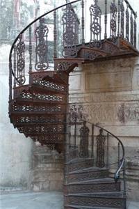 A Beautiful Ornate Wrought Iron Spiral Staircase Journal