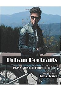 Urban Portriats Grayscale Coloring Book