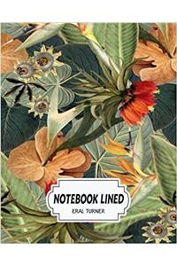 Notebook Lined Tropical Flower