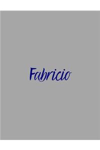 Fabricio: notebook with the name on the cover, elegant, discreet, official notebook for notes, dot grid notebook,