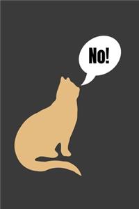 Cat says no Notebook