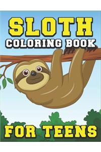 Sloth Coloring Book for Teens