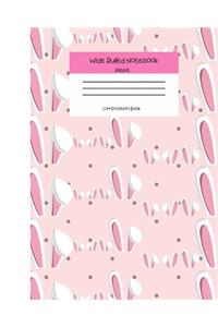 Wide Ruled Rabbit Notebook Composition Book