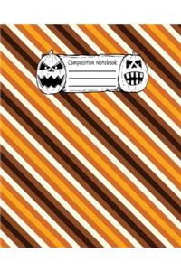 Abstract Halloween Pattern Volume 22 College Ruled Journal