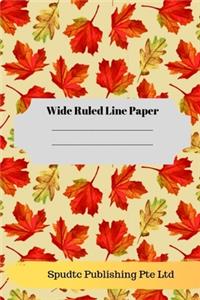 Fall and Thanksgiving Theme Wide Ruled Line Paper