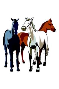 2020 Weekly Planner Horse Illustration Equine Horse Trio 134 Pages