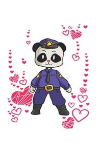 Funny Police Panda Notebook