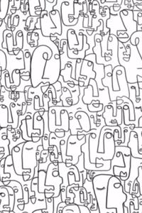 Faces Dotted Notebook (White)