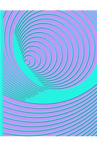 Aqua Blue and Neon Violet Spirals