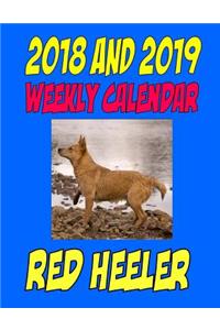 2018 and 2019 Weekly Calendar Red Heeler