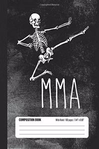 MMA Composition Book Wide Ruled 100 pages (7.44 x 9.69): Mixed Martial Arts Fun Sports Notebook Journal for Dojo and School Students