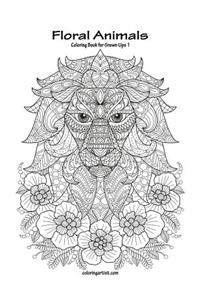 Floral Animals Coloring Book for Grown-Ups 1